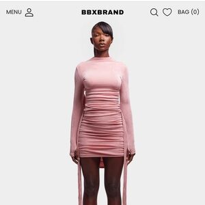 Elegant Pink Ruched Dress